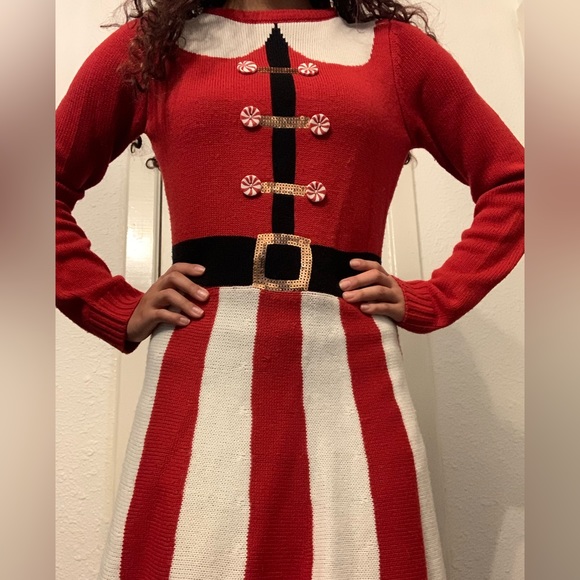 Knitted Santa Sweater Dress - Picture 3 of 3